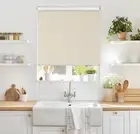 SET OF 2 ChrisDowa Blackout Roller Shades Window Blinds 43" x 72" Cordless Beige