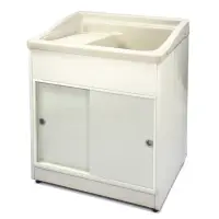 在飛比找momo購物網優惠-【Aaronation】新型推門式塑鋼洗衣槽(GU-A200