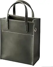 [SUNLIGHT LEAVES] Vintage Vegan Leather Mini Tote Bag For Women Simple Small Top Handle Casual Purse Cute Cell Phone Satchel Retro Lady Handbag