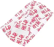[WRITWAA] Halloween Bloody Headband for Women Elastic Yoga Hair Band with Spooky Prints Comfortable Wide Hair Accessory for Parties and Festive Occasions Knotted Head Wrap