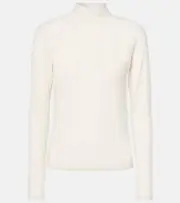 [The Row] The Row Honna wool turtleneck top AU 8 beige