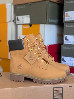 Timberland Womens Jayne 6-Inch Waterproof Wheat Nubuck Boot Size 5.5