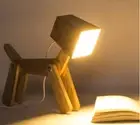 HROOME Dimmable Touch Control Wood Cute Dog Desk Lamp New In Box NIB