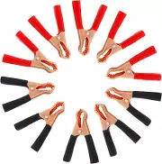 10Pcs 50A Insulated Alligator Clips Electrical Heavy Duty Alligator Clamps Batt