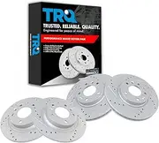 TRQ Front & Rear Brake Rotor Set Compatible with 06-12 Fusion MKZ 2006 Zephyr 06-13 Mazda 6