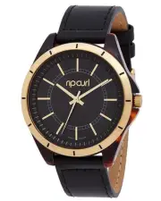Rip Curl Womens SERENA LEATHER SURF WATCH New - A2846 Black Tortoise Rrp $229.99