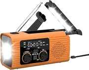 Solar Power Radio Battery Powered AM/FM/NOAA Radio 3 Way Charging Weather Radio Crank Radios Power Bank for Outdoor Weather Camping, Hiking Travel Long Road Trips