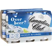 Canadian Club Soda & Lime Can 375mL