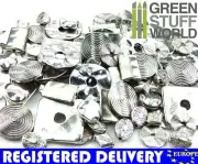 Flat Round LINKS CONNECTORS Beads 85gr - SMALL - sizes 1-2cm (40-50 pieces)