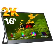16" 2560x1600 2K Gaming Monitor Portable Monitor Laptop Monitor USB C Screen