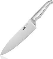 Furi Pro Cook's Knife 20cm (7 7/8in), ultra-sharp knife for superior cutting performance, unique reverse-wedge handle for a safer grip, stainless steel blade, 25-year guarantee, silver