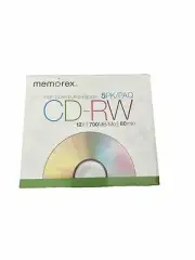 Memorex High Speed CD-RW Discs 5-Pack 12x 700MB 80 Min. Home PC Music Audio NEW
