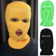 3Hole Full Face Mask Hat Beanie Hat Windproof for Cycling Snowboarding Running
