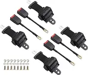Bravokit Universal Golf Cart Seat Belts Kit Retractable for Golf Cart Club Car EZGO Yamaha Go Kart ATV UTV Bus (Set of 4)