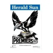 MARK KNIGHT COLLINGWOOD 2023 AFL GRAND FINAL PREMIERS POSTER UNFRAMED DAICOS