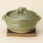 信樂燒 綠釉三合御飯鍋 土鍋 砂鍋 日本陶鍋 日本製陶瓷 福介商店