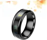 COHEALI Smart Mood Ring for Men Women Temperature Ring Titanium Steel Size 11 Fashionable Jewelry