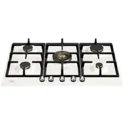 Bertazzoni 75cm Heritage Series Gas Hob with Central Wok - Ivory