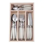 NEW Laguiole Debutante Cutlery Set White 24pce