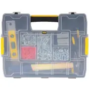 (4)-Stanley SortMaster Junior 6 Compartment Parts Storage Box STST14022
