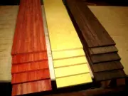 15 PIECE MULTIPAK THIN EXOTIC WENGE, YELLOWHEART, PADAUK 12" X 3" X 1/8"