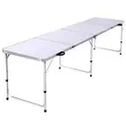 Weisshorn Folding Camping Table 240CM Picnic BBQ Aluminium Desk Outdoor Portable