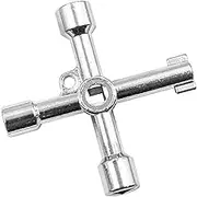 4 Way Key,Multi-Functional Universal Opening Key,Plumbing Key Wrench,Electric Cabinet Keys,Electricians Tools for Water Meter Valve Electric Box Cupboard Cabinet
