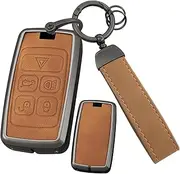 ontto Car Key Cover Leather Key Fob Protector for Discovery 5 Durable Key Case Fit for Range Rover Sport Vogue Evoque 2020-up