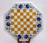 15'' Marble Octagon Chess Table Top with Inlay Art Coffee Table for Home c3