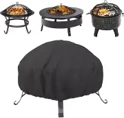 Fire Pit Cover round for Fire Pit 22- 34 Inch, Waterproof Outdoor Firepit Cover,