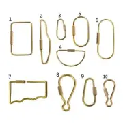 Practical Exquisite Screw Lock Brass Keychain for Key Holders for Men Wom
