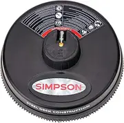 [SIMPSON] Cleaning 80165 Universal Scrubber, Rated 15" Steel Pressure Washer Surface Cleaner for Cold Water Machines, 1/4" Quick Connection, Recommended Min 3000 Max of 3700 PSI, Black