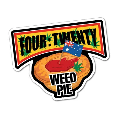 Four Twenty Weed Pie Sticker Aussie Car Flag 4x4 Funny Ute #7053EN