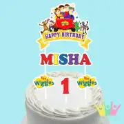 Wiggles Big Red Car Cake Topper Personalised Lolly Loot Bag Party Supplies Flag