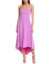 susana monaco Strapless High-Low Dress