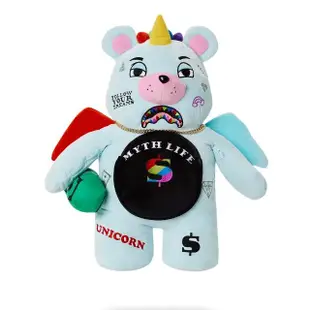 【SPRAYGROUND】MYTH LIFE MONEYBEAR 泰迪熊後背包(獨角獸)