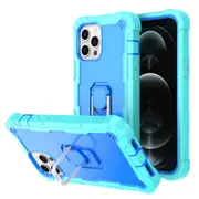MCC Stylish Shockproof iPhone 12 Pro Max Case Cover Apple Heavy Duty Tough [Light Blue+Blue]