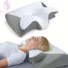 Memory Foam Cervical Pillow 2 in 1 Ergonomic Contour Orthopedic Pillow Neck Pain