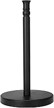 Luxmay Black Paper Towel Holder Stand Countertop with Heavy Weighted Stainless Steel Base, Free Standing (Black Matte)