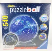 Ravensburger Star Line Puzzle Ball 540 Pieces Celestial Map Glows in the Dark