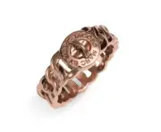 Marc By Marc Jacobs Rose Goldtone Katie Turnlock Ring - Size - Medium/Large