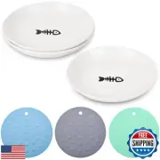 VanEnjoy Ceramic Cat Food Plates: Cat Food Bowl Whisker Friendly, Cat Feeding