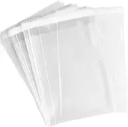 200 pcs Clear 2.7" x 3.5" (W:7xL:9CM) Self Seal Cello Cellophane Bags Resealable Poly Bags Thickness 80 Micron for Cookie, Candy, Gift Bakery, Prints, Photos, Party Decorative