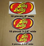 Lot of 28 Jelly Belly Jellybean Stickers, Assorted Sizes