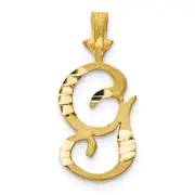 10K Yellow Gold Initial G Pendant