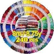 LE PAON 240pcs 1920M Embroidery Floss Egyptian long-staple cotton pull strong bright light the only one DMC 8M/pc 24pcs/bag 10package Cross Stitch Threads Friendship Bracelets Floss