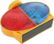 Flashing Solar Barricade Warning Light Dual Sided LED Traffic Alert Light Easy Installation for Harsh Environments