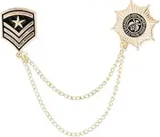 [DUUDAH] Shirt Brooches Safety Pins Shawl Collar Clip Bow Tie,Fashion Brooches Bow Tie Collar Pin,Fashion Crystal Detailing Blouse Shirt Collar Neck Tip Vintage Brooch Pin Lapel with Chain Tassel (Color : GOL