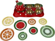 JOINPAYA 1Set Simulation Tea Ware Imitation Teapot Cup Plaything for Boys Portable Safe Role Play Tea Party Develop Creativity Imagination for Kitchen Pretend Play
