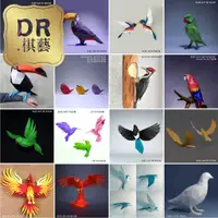 在飛比找蝦皮購物優惠-DR棋藝-鳥系列2 創意紙模型手工折紙DIY立體模型潮玩紙藝